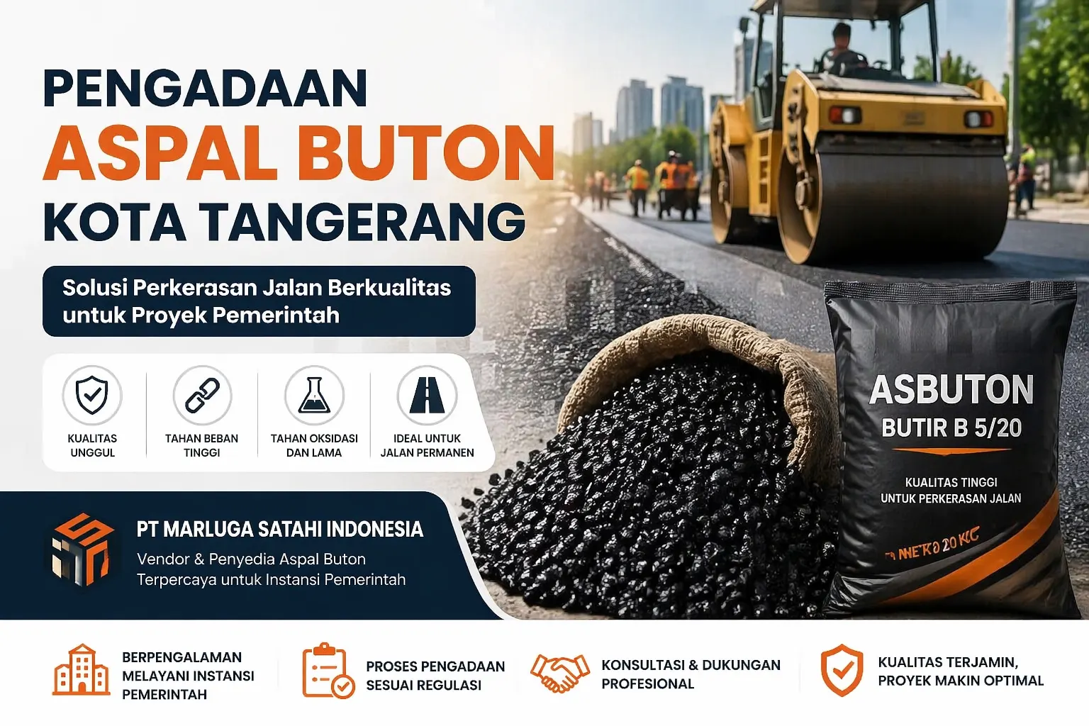 Pengadaan Aspal Buton Berkualitas untuk Proyek Pemerintah di Kota Tangerang