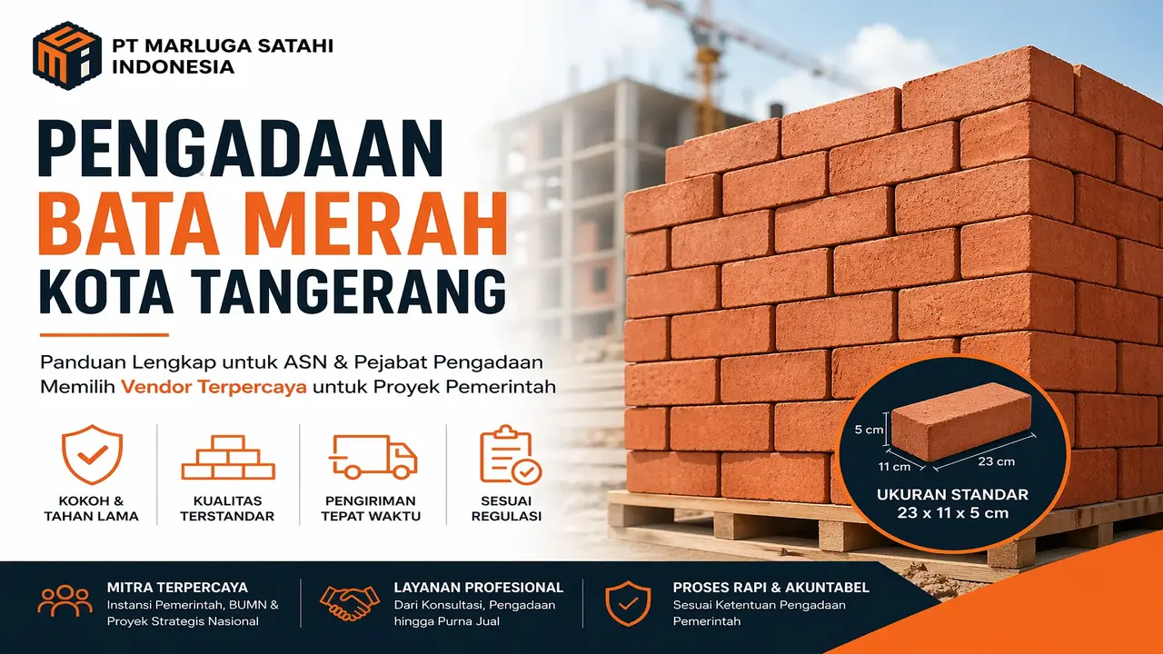 Pengadaan bata merah Kota Tangerang untuk proyek pemerintah dengan vendor terpercaya berkualitas dan sesuai regulasi