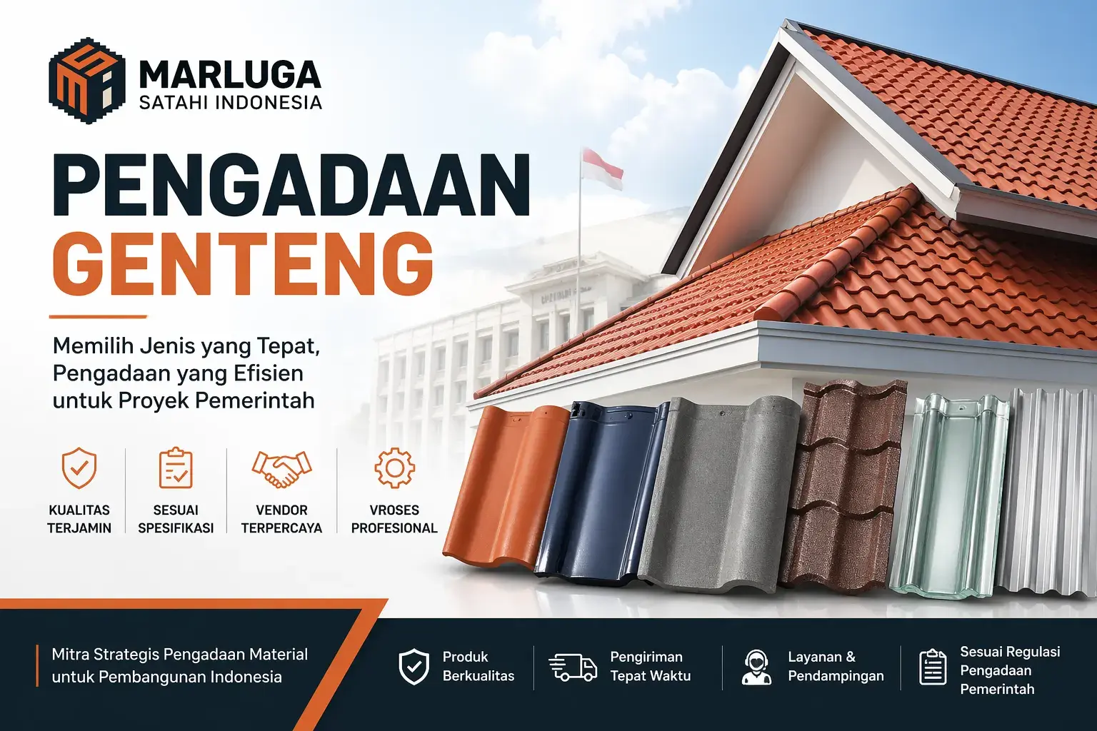 pengadaan jenis genteng berkualitas untuk proyek pemerintah