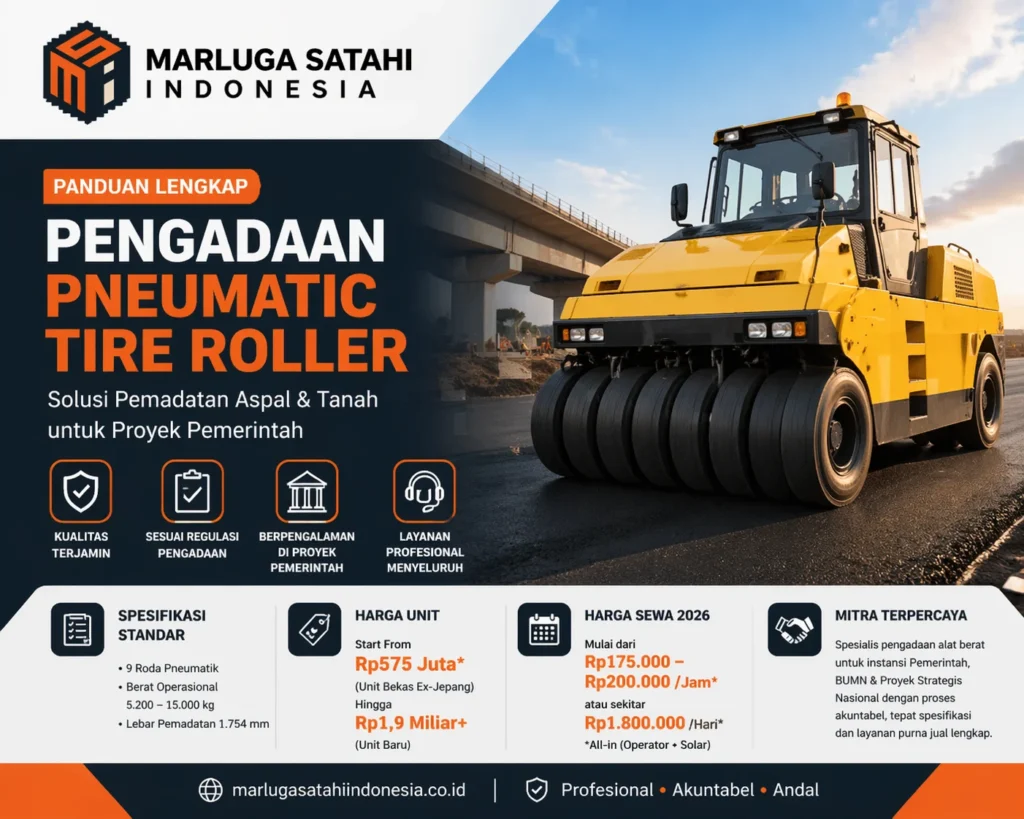 Panduan Pengadaan Pneumatic Tire Roller - Solusi Pemadatan Aspal dan Tanah untuk Proyek Pemerintah oleh PT Marluga Satahi Indonesia