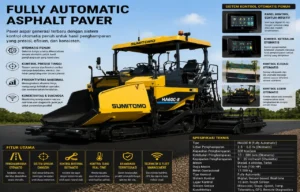 Fully Automatic Asphalt Paver Penyedia PT Marluga Satahi Indonesia