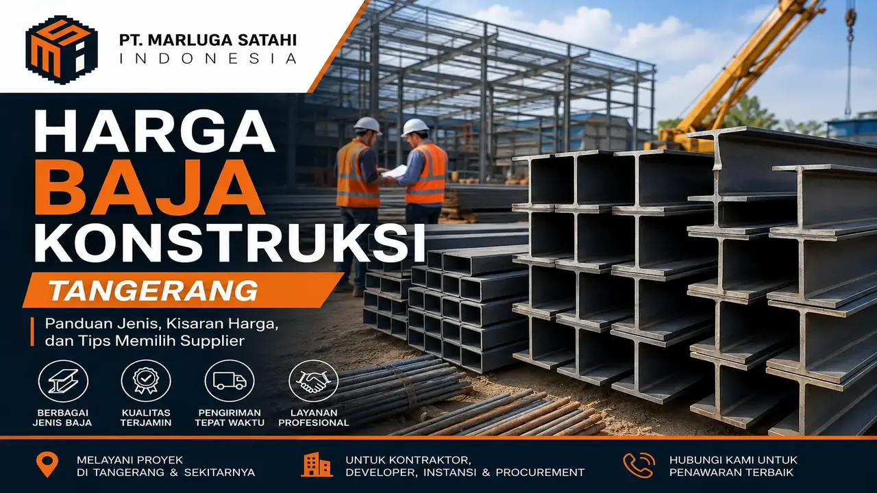 Harga baja konstruksi untuk proyek gedung di Tangerang dengan material WF dan H-Beam dari PT Marluga Satahi Indonesia