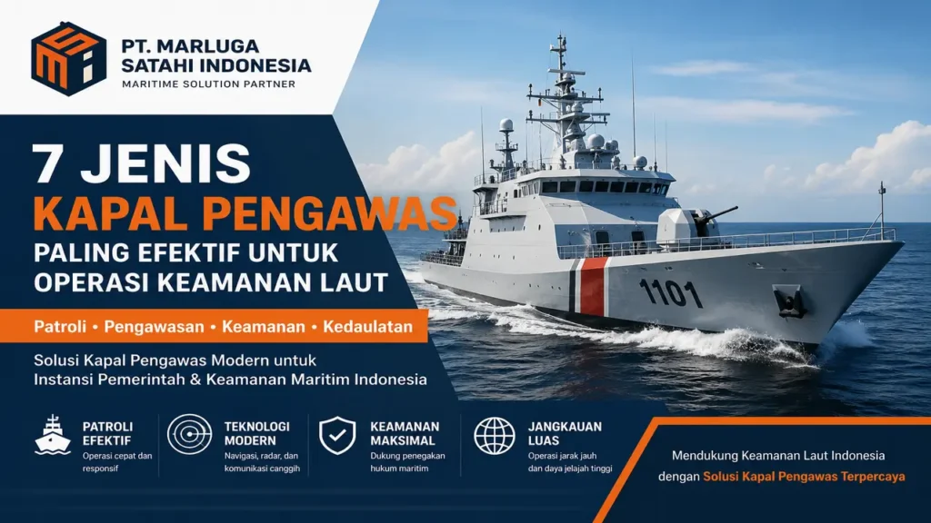 7 jenis kapal pengawas untuk operasi keamanan laut modern PT Marluga Satahi Indonesia