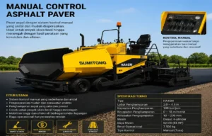 Manual Control Asphalt Paver Penyedia PT Marluga Satahi