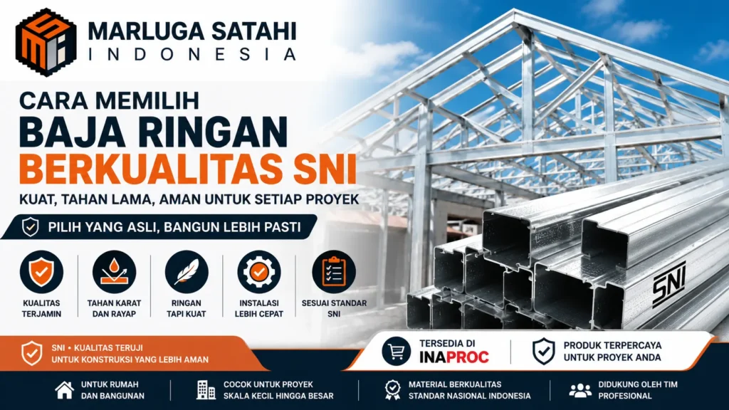 Cara Memilih Baja Ringan Berkualitas SNI untuk Rumah, Gudang, dan Proyek Konstruksi - Marluga Satahi Indonesia