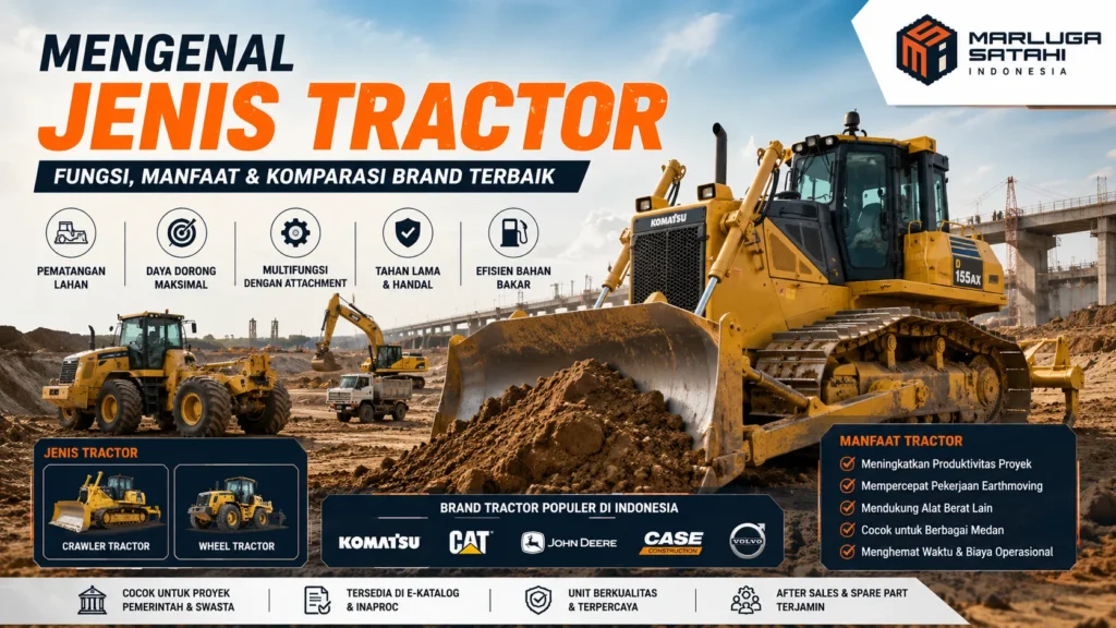 Mengenal jenis tractor serta fungsi dan manfaatnya untuk proyek konstruksi