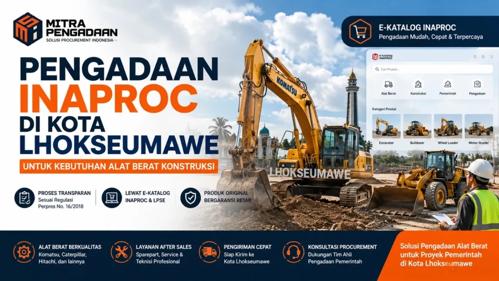 Pengadaan INAPROC Kota Lhokseumawe untuk kebutuhan alat berat konstruksi pemerintah