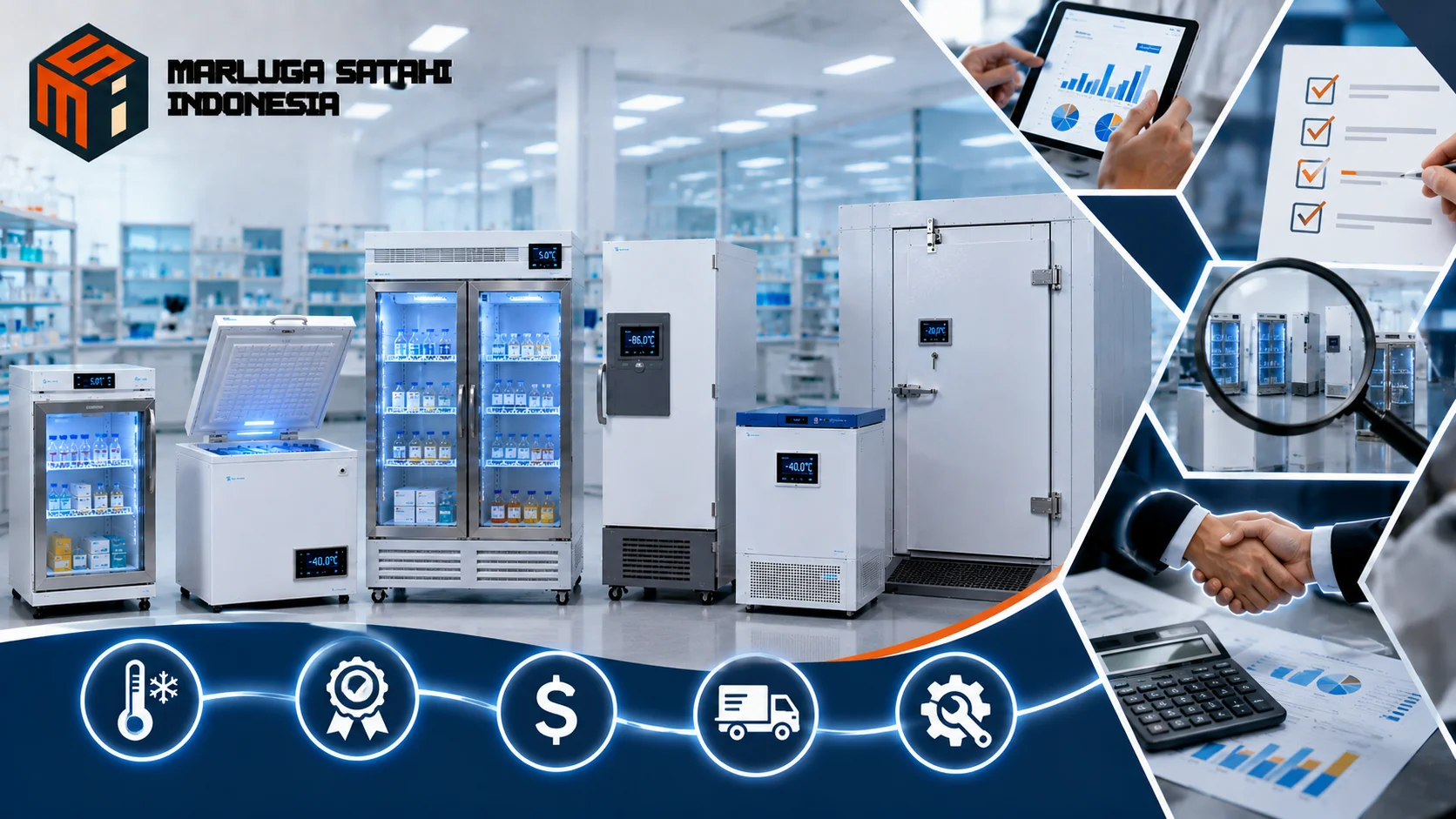 Produk mesin pendingin laboratorium dan cold storage dengan visual analisis pengadaan serta pemilihan vendor terpercaya.
