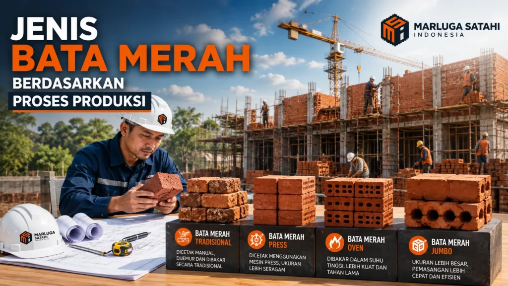 Jenis Bata Merah berdasarkan proses produksi untuk berbagai kebutuhan konstruksi