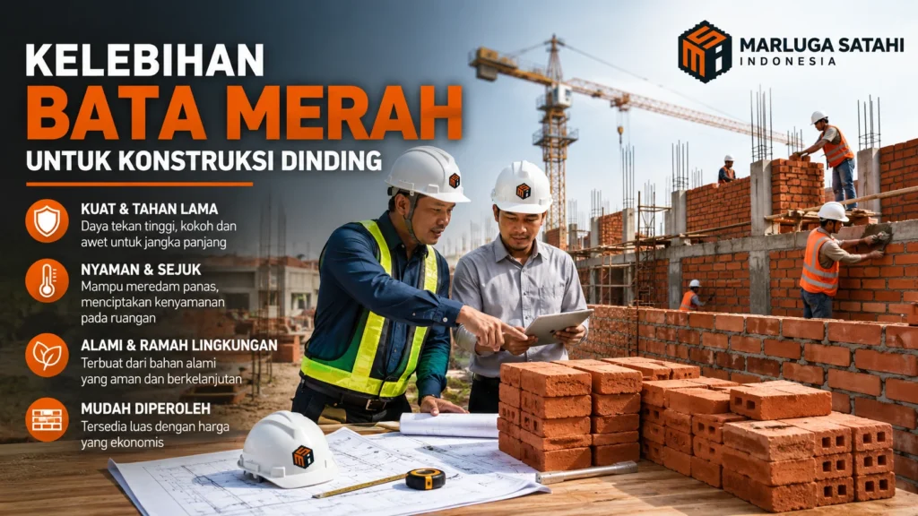 Kelebihan Bata Merah untuk konstruksi dinding yang kokoh dan tahan lama