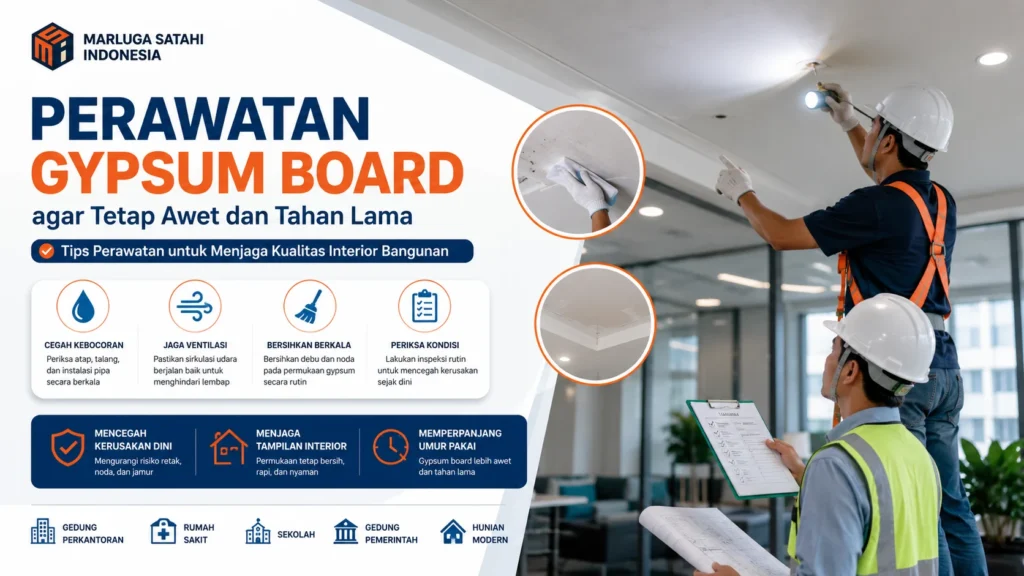 Perawatan Gypsum Board agar tetap awet dan tahan lama pada bangunan modern
