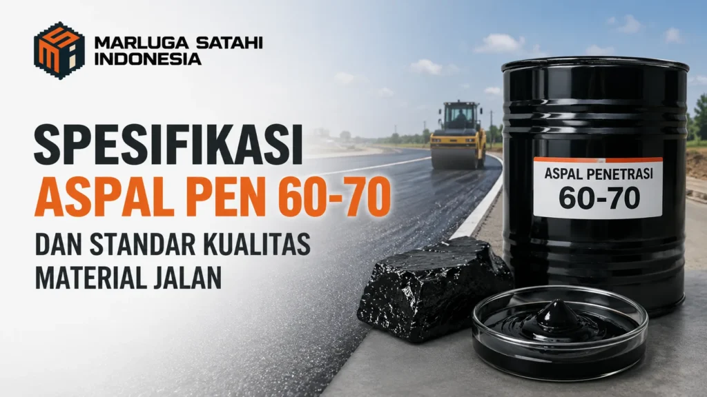 Spesifikasi aspal pen 60-70 sesuai standar kualitas material jalan untuk proyek konstruksi di Indonesia.