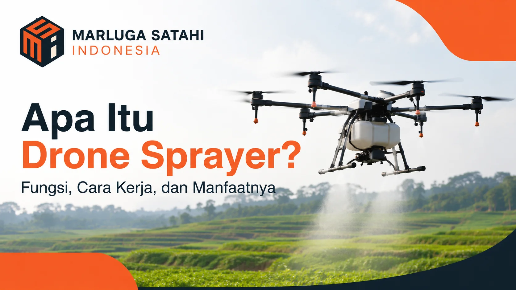 Ilustrasi Gambar Apa itu drone sprayer, fungsi, cara kerja, dan manfaatnya untuk pertanian modern