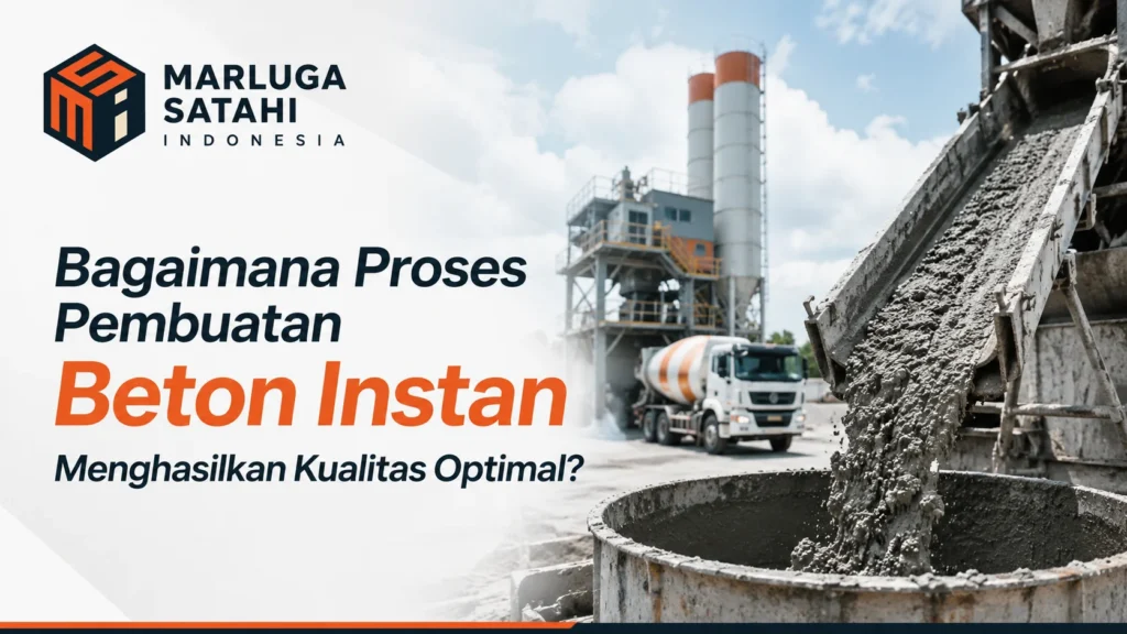Ilustrasi gambar bagaimana proses pembuatan beton instan menghasilkan kualitas optimal