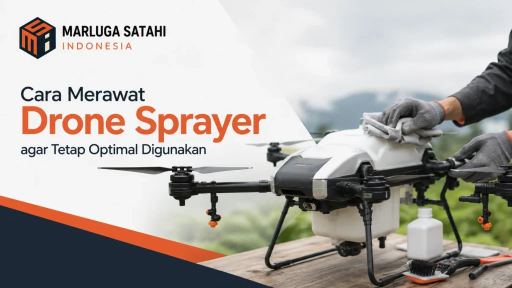 Ilustrasi Gambar Cara merawat drone sprayer agar tetap optimal digunakan untuk meningkatkan performa penyemprotan pertanian