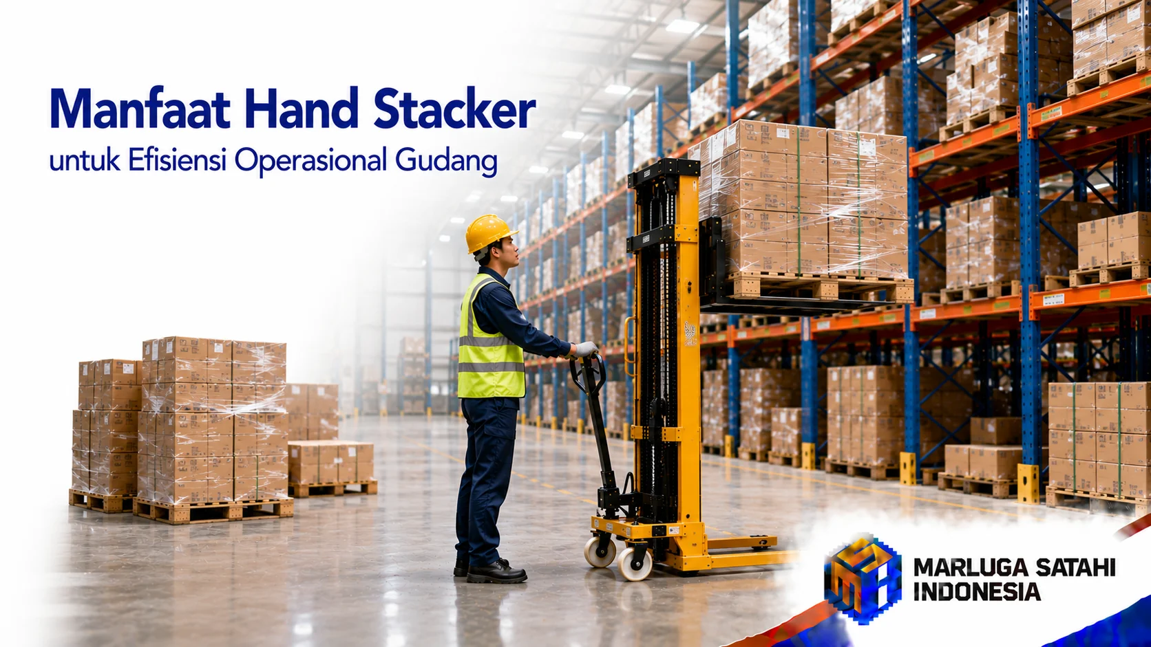 Manfaat hand stacker dalam meningkatkan efisiensi operasional gudang dan produktivitas kerja.