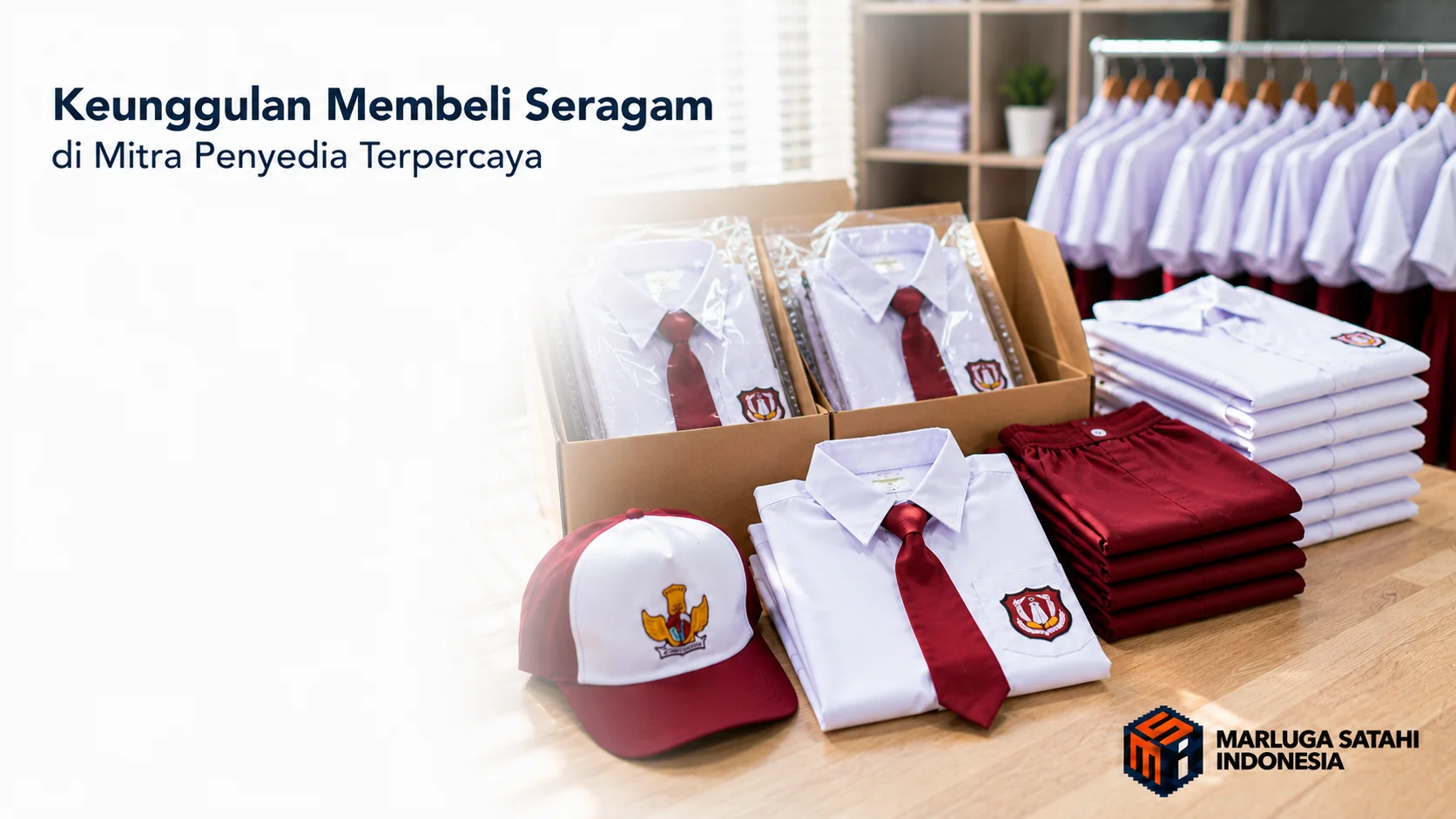 Transaksi pembelian seragam sekolah berkualitas dan terjangkau di toko terpercaya.