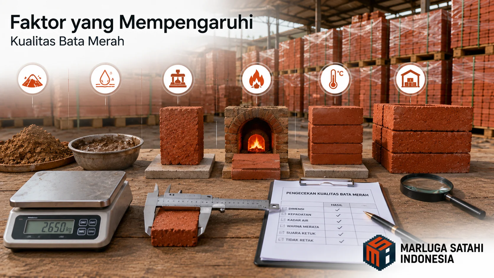Faktor yang memengaruhi kualitas jenis bata merah.