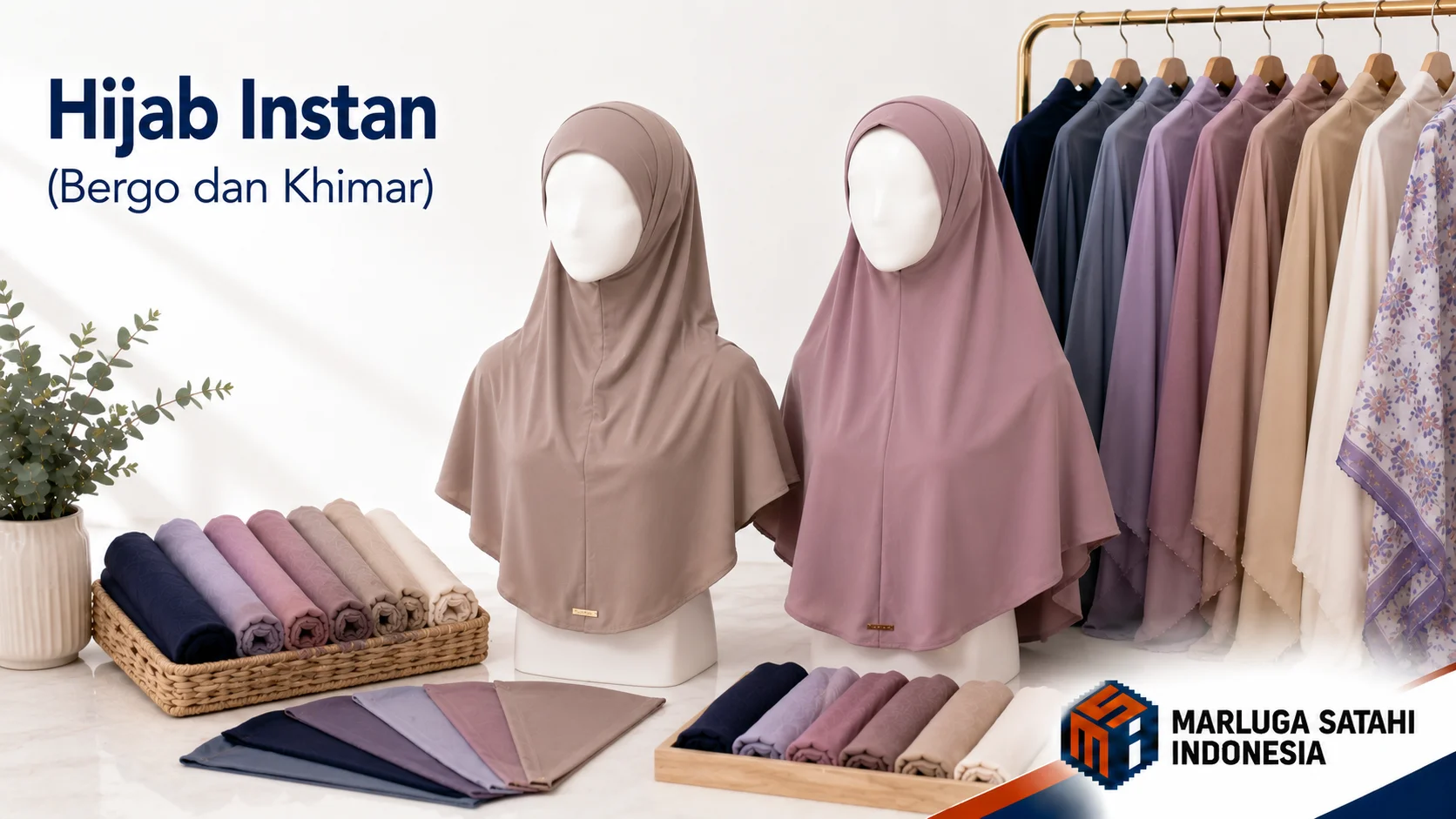 Berbagai jenis hijab instan yang praktis digunakan untuk aktivitas harian.