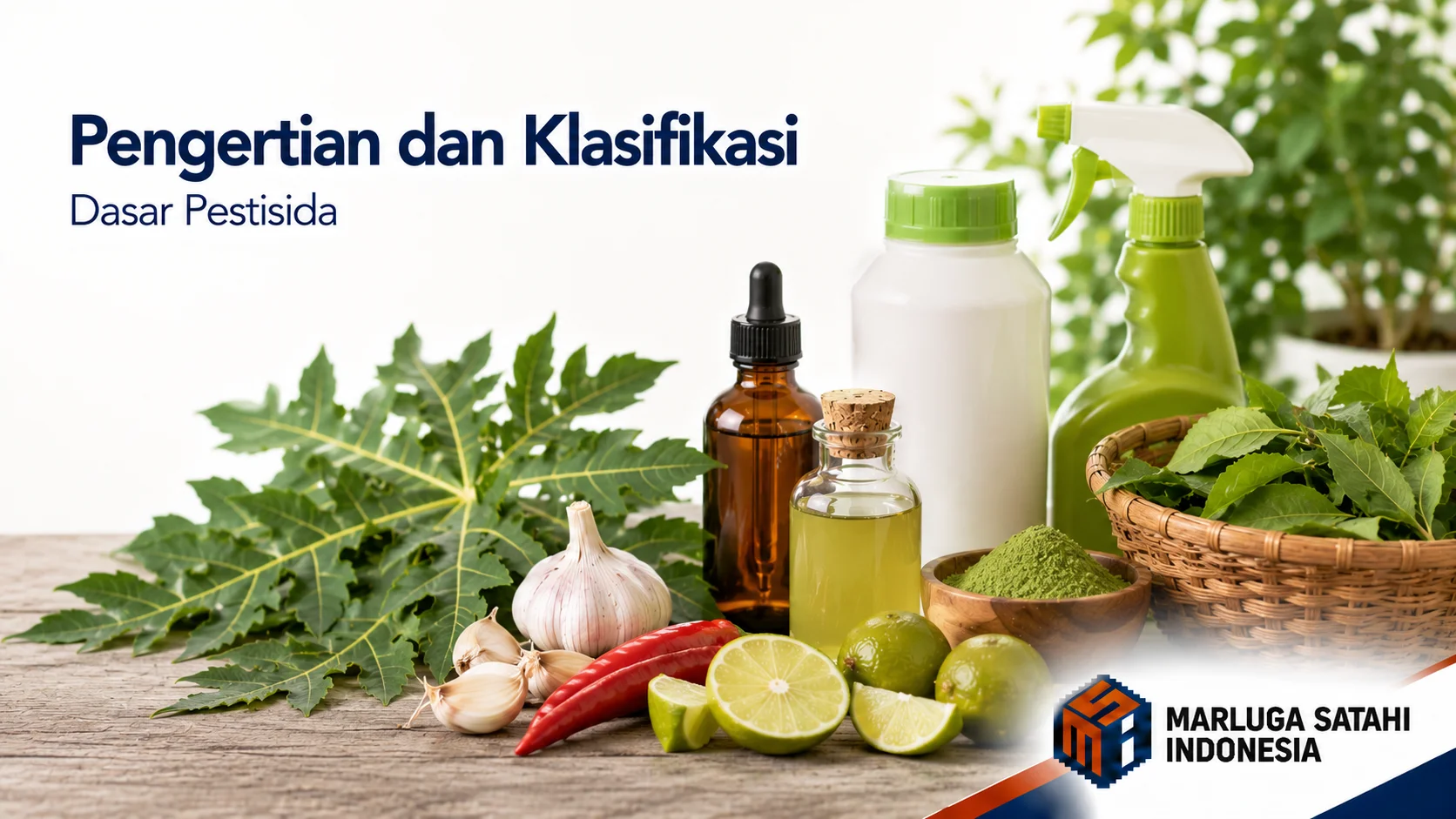 Klasifikasi dasar jenis pestisida berdasarkan organisme sasaran pengganggu tanaman untuk pertanian berkelanjutan.