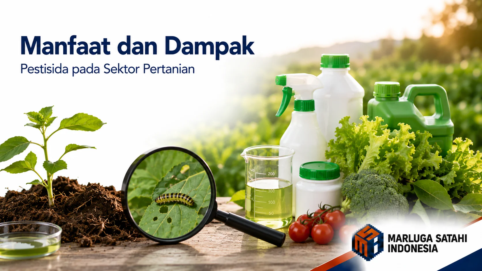 Aplikasi jenis-jenis pestisida yang tepat sasaran mulai dari insektisida hingga fungisida untuk melindungi tanaman hortikultura.