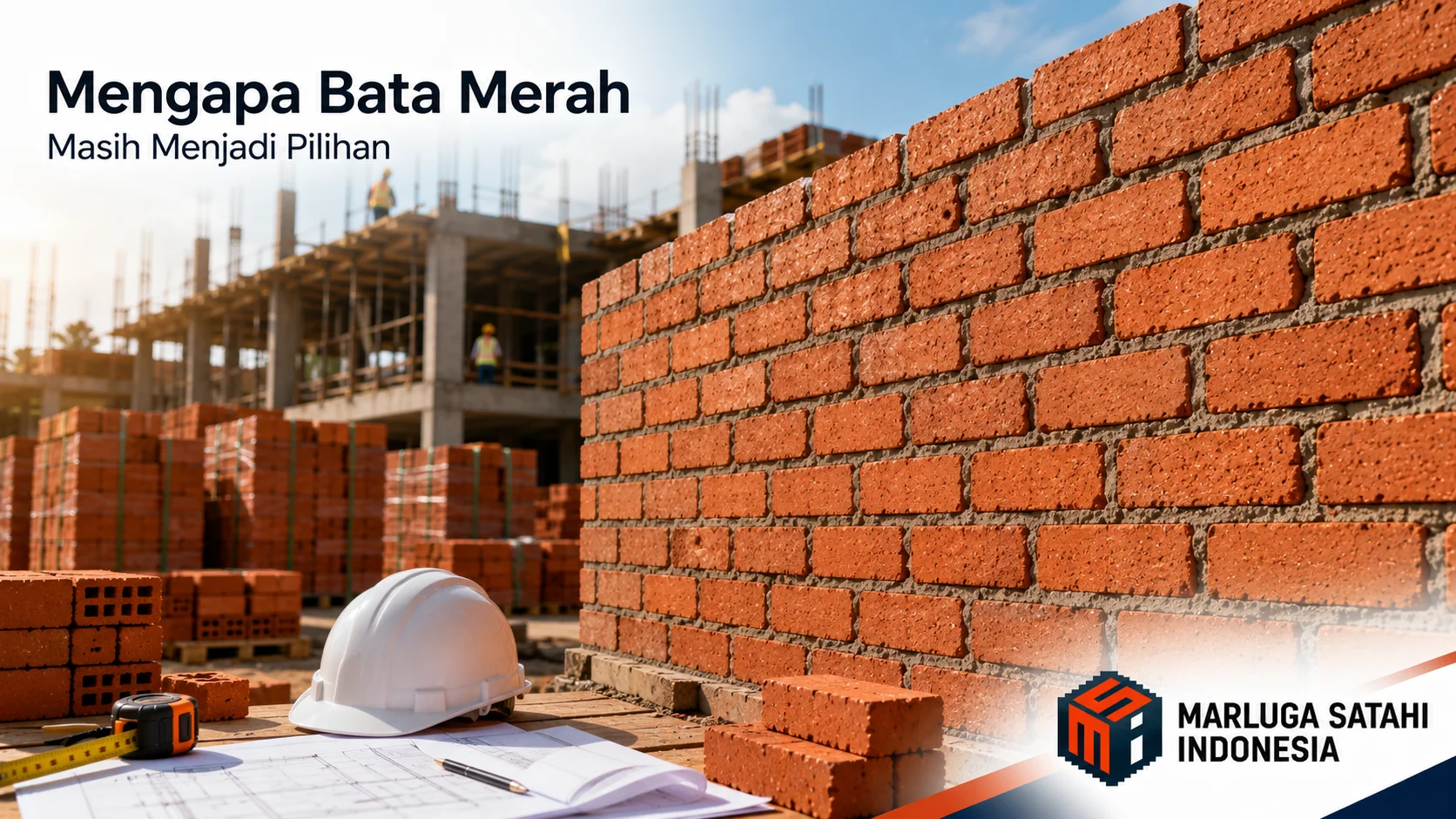 Kelebihan bata merah untuk konstruksi dinding yang kokoh.