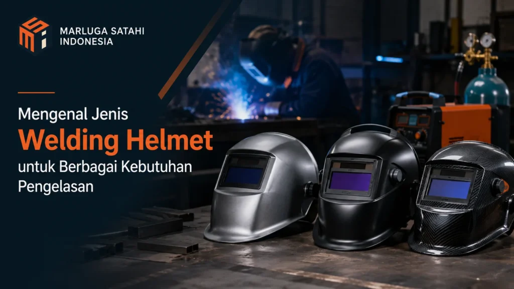 Ilustrasi Gambar Jenis welding helmet untuk berbagai kebutuhan pengelasan