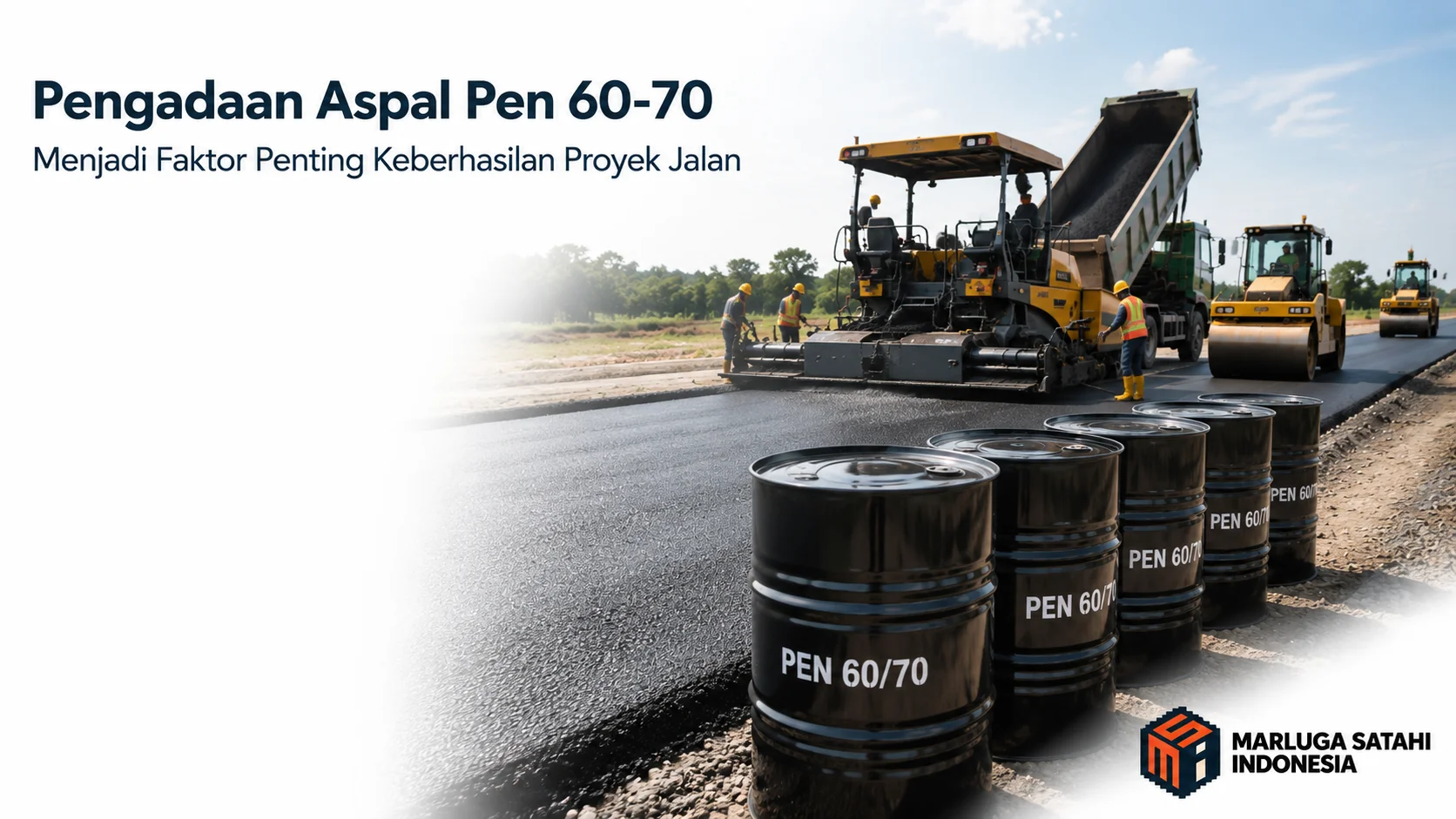 Pengadaan Aspal Pen 60-70 untuk proyek konstruksi jalan pemerintah.