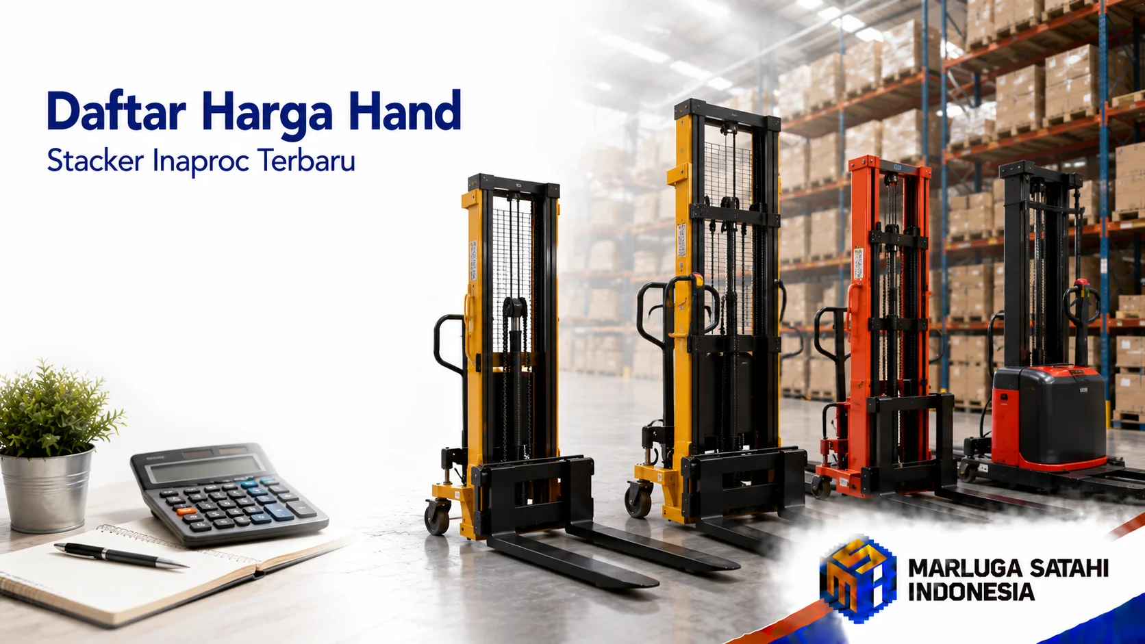 Daftar harga Hand Stacker Inaproc berdasarkan tipe dan kapasitas angkat.