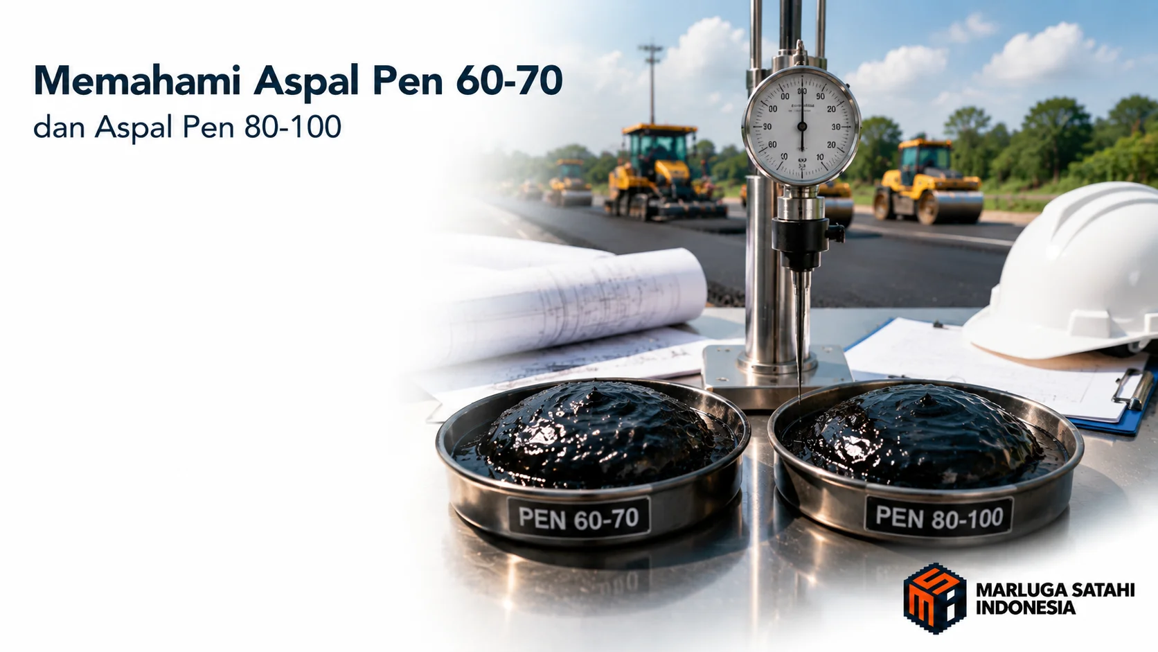 Perbandingan aspal pen 60-70 dan 80-100 berdasarkan karakteristik dan nilai penetrasi.
