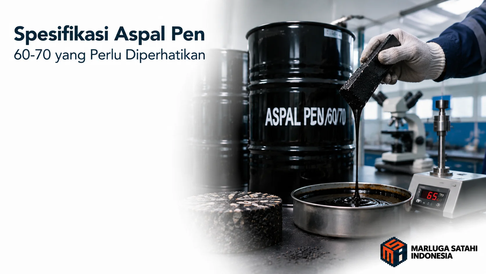 Spesifikasi dan pengujian kualitas Aspal Pen 60-70 untuk konstruksi jalan