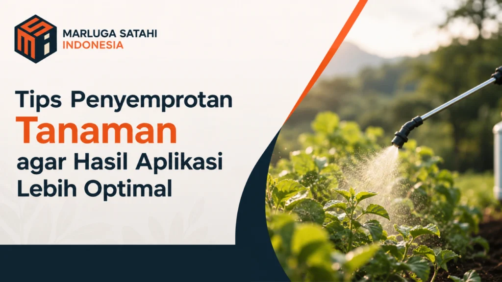 Ilustrasi Gambar Tips penyemprotan tanaman agar hasil aplikasi lebih optimal pada lahan pertanian modern