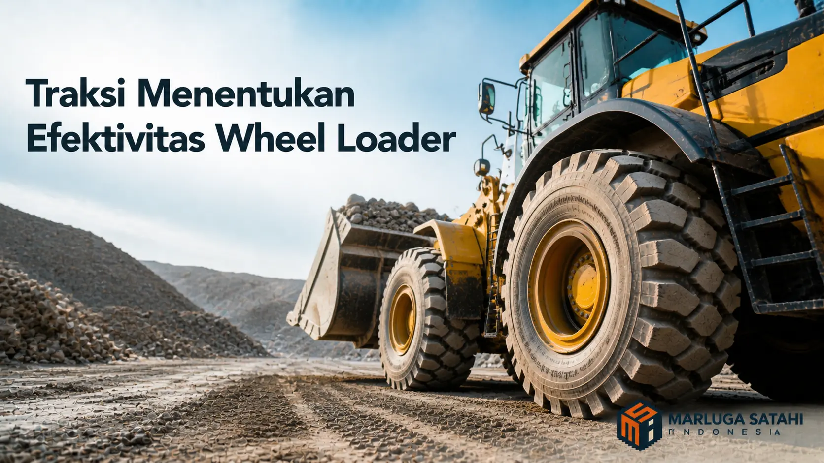 Traksi menentukan efektivitas wheel loader melalui pemilihan ban yang sesuai dengan kondisi medan kerja