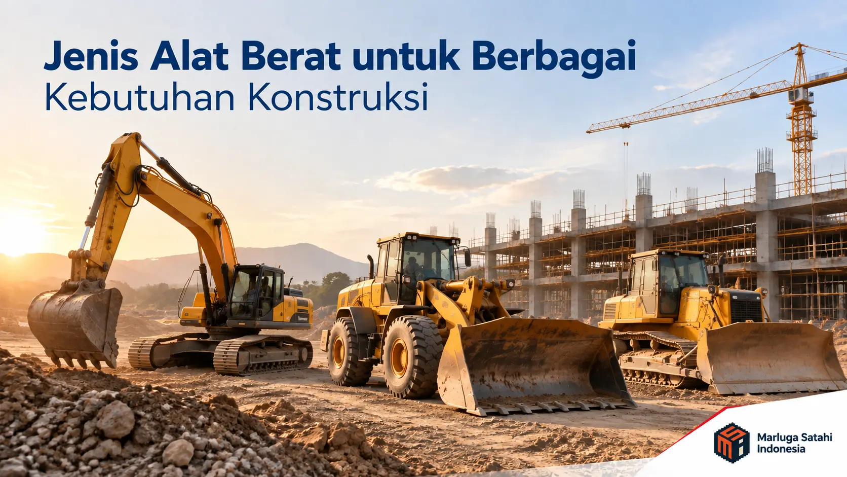 Jenis alat berat konstruksi excavator wheel loader dan bulldozer untuk berbagai kebutuhan proyek pembangunan