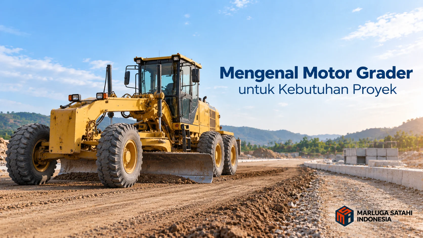 Motor grader untuk kebutuhan proyek konstruksi