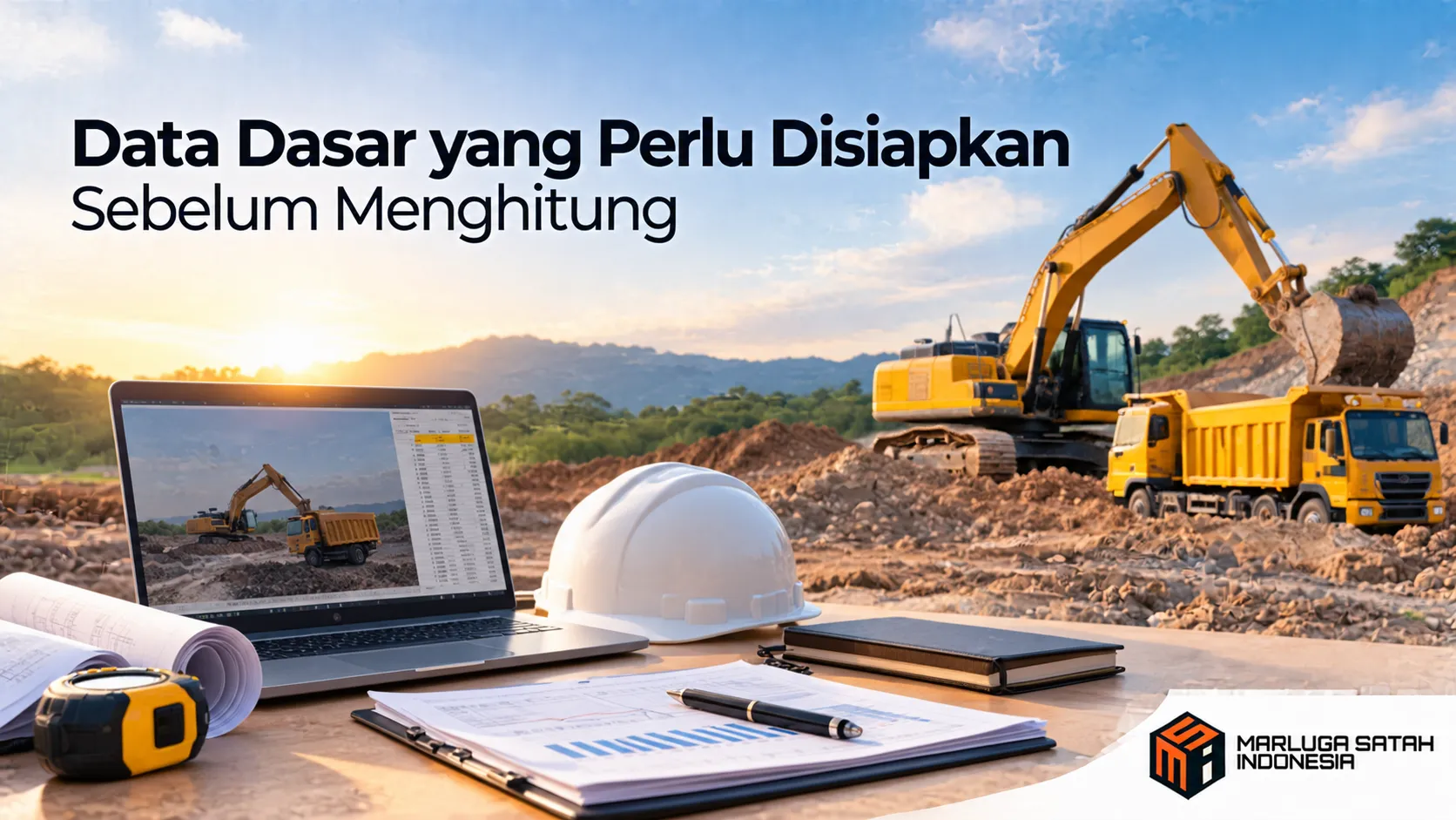 Data dasar yang perlu disiapkan sebelum menghitung kebutuhan alat berat proyek